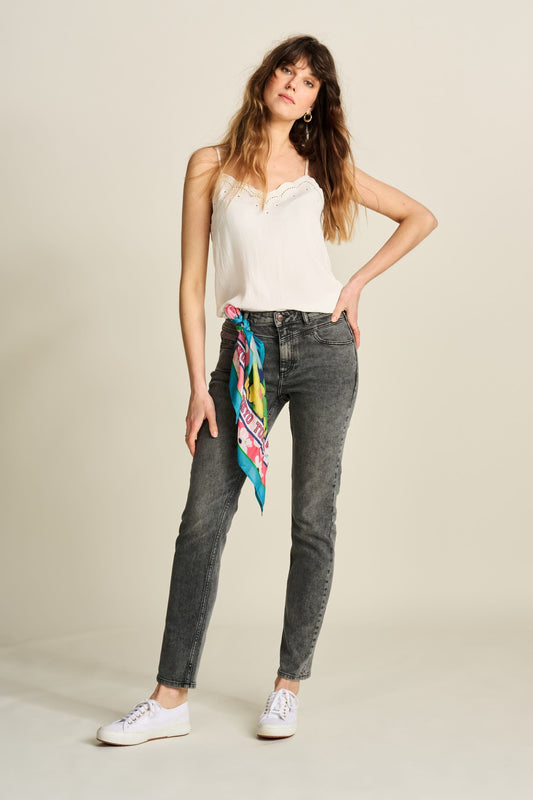 JEANS - Elize Slim Grey Storm