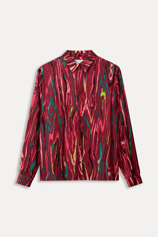 BLUSE - Milly Woody Burgundy Red