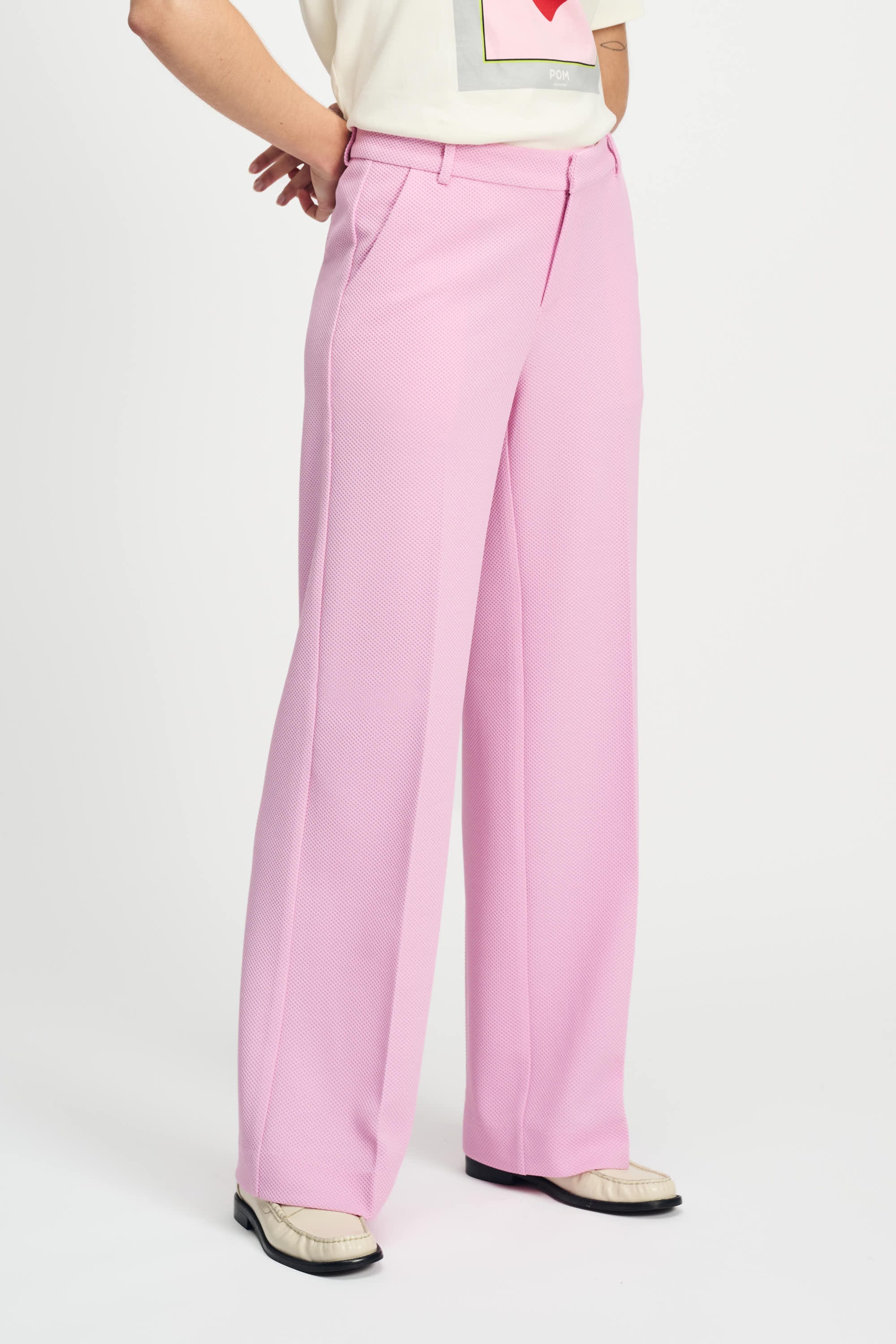 HOSE - Wide Leg Rose Pink