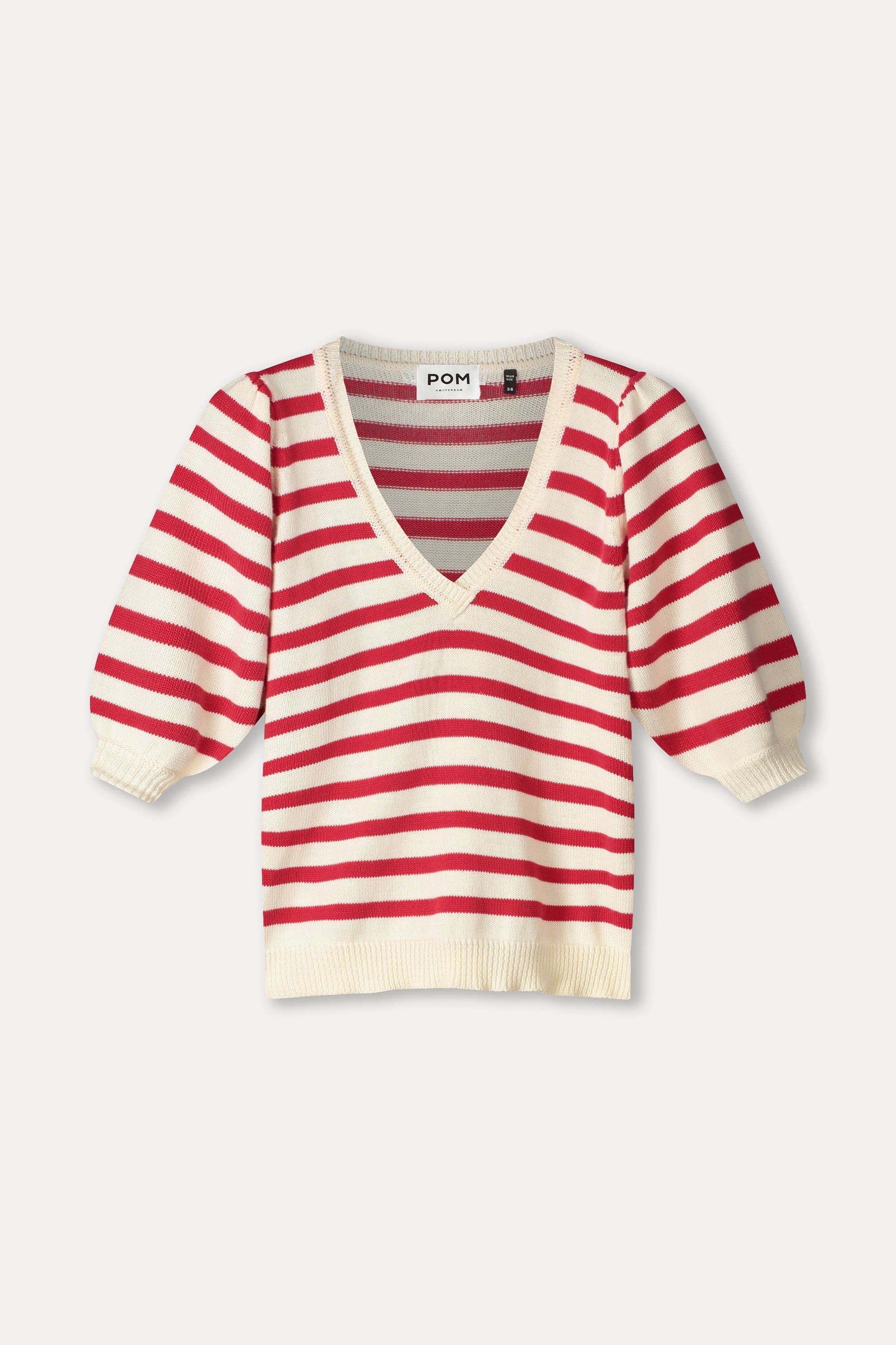 PULLOVER - Striped Scarlet Red