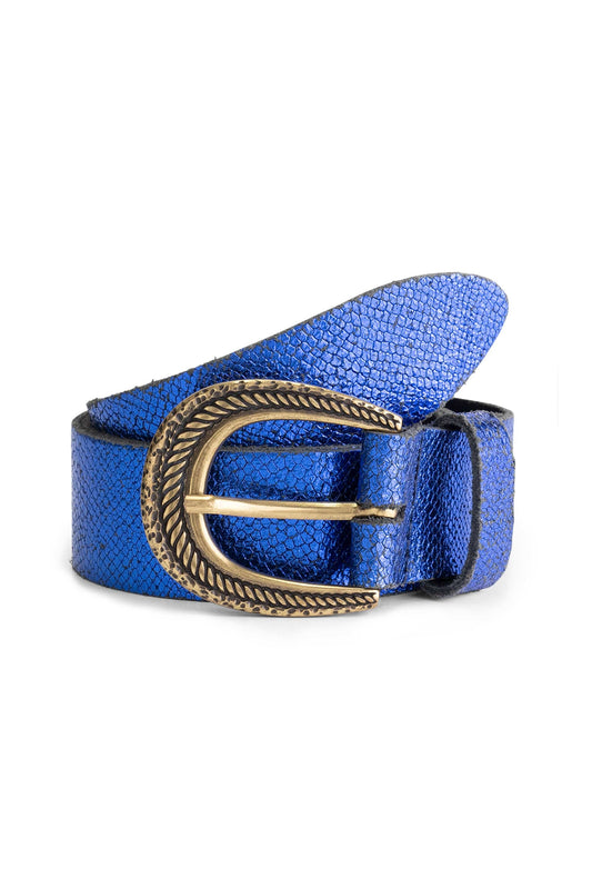 BELT - Snake Bright Blue